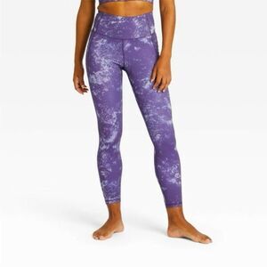 All in Motion Purple Tie Dye High Rise Yoga Legging Athleisure Bottoms XS